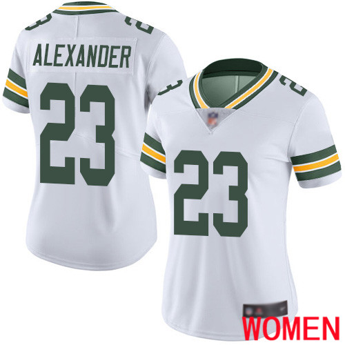 Green Bay Packers Limited White Women #23 Alexander Jaire Road Jersey Nike NFL Vapor Untouchable